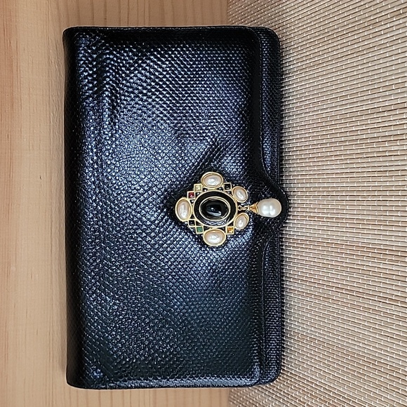 Judith Leiber Lizard Pearl Multi Color Gemstone Convertable Envelope Clutch - Picture 1 of 16